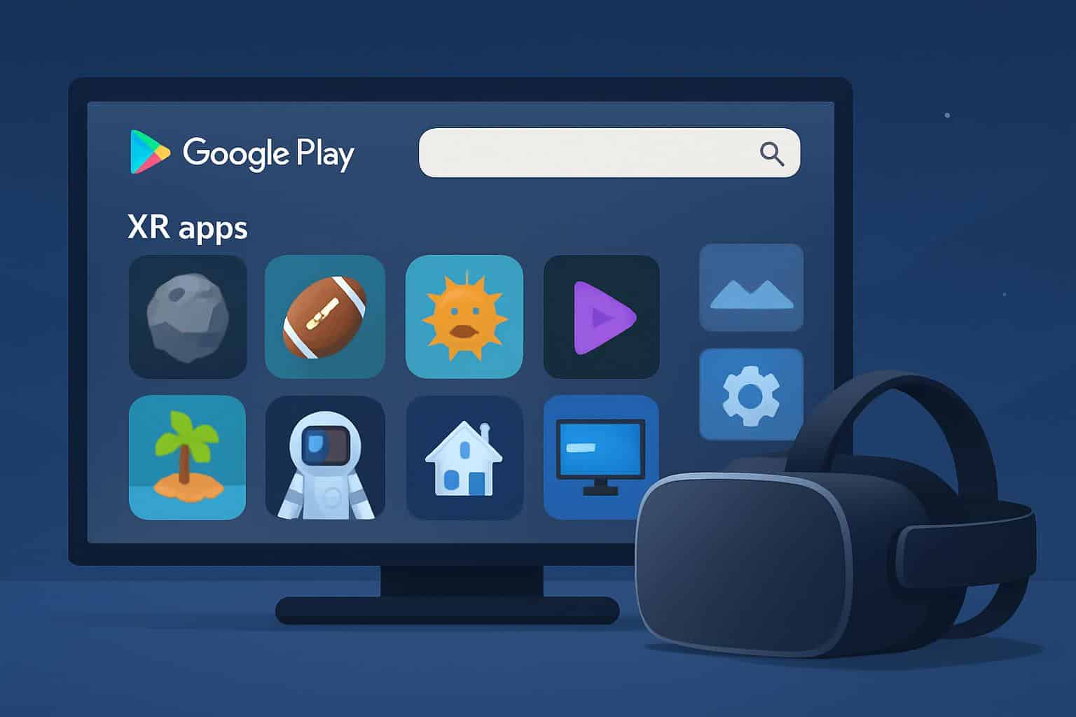 Google Play teases Android XR apps and games with AR/VR icons