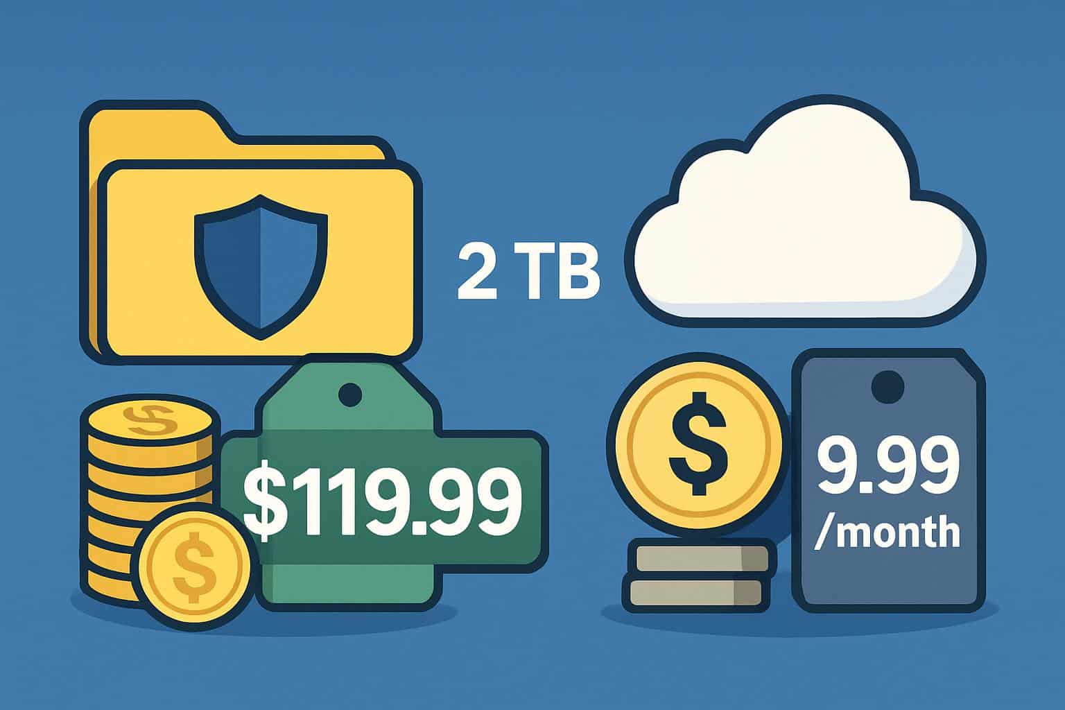 FolderFort 2TB plan cheaper than iCloud+ for a year, cloud storage price comparison