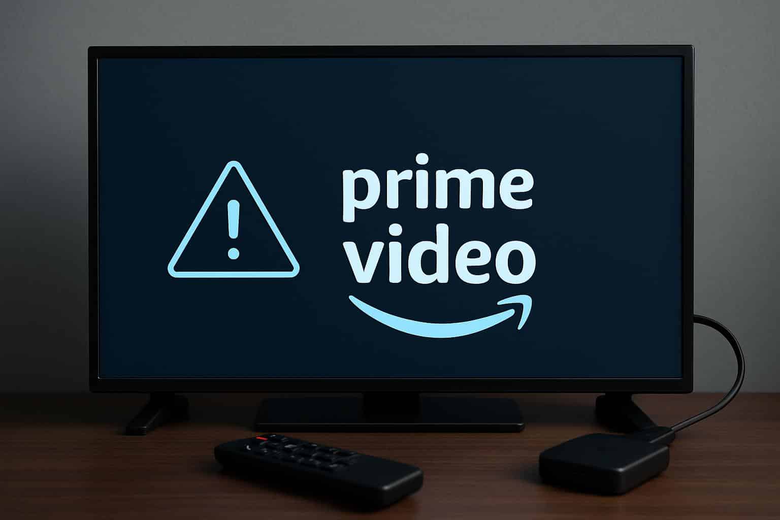 Prime Video app error screen on smart TV and phone, buffering and troubleshooting