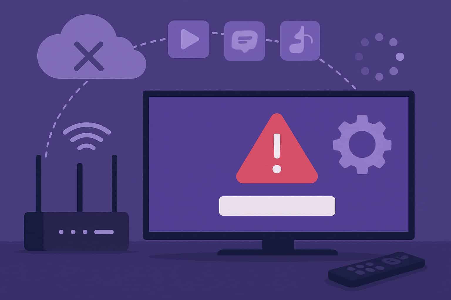Max not working: streaming app error on smartphone with troubleshooting icons