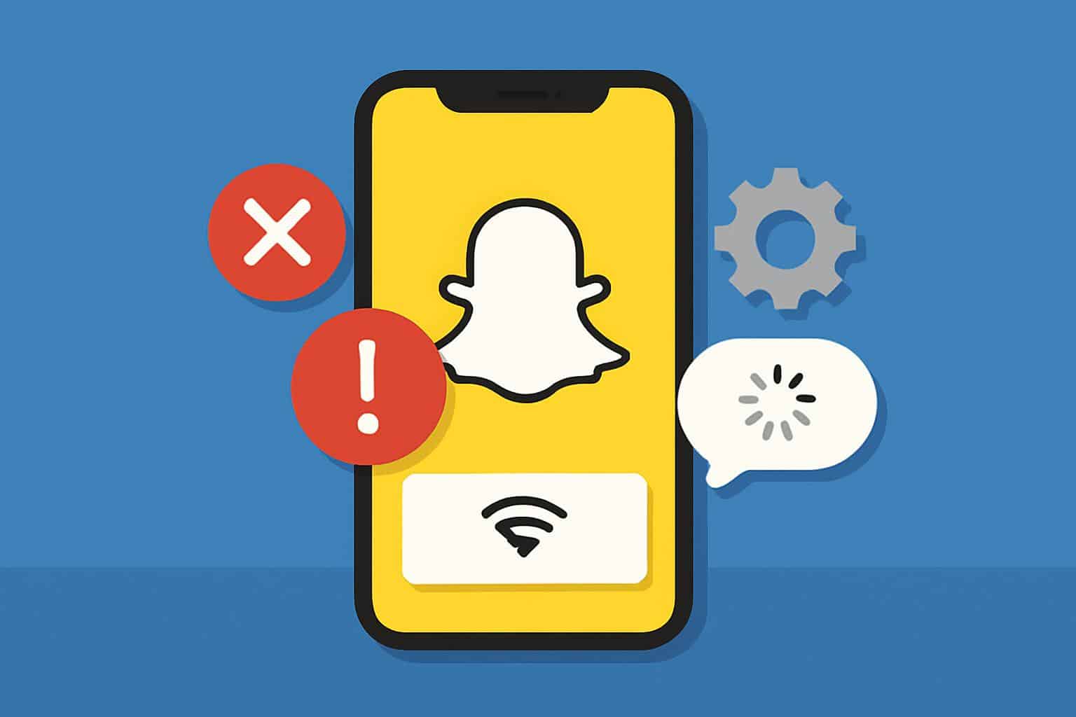 Phone showing Snapchat app not working error with troubleshooting fixes
