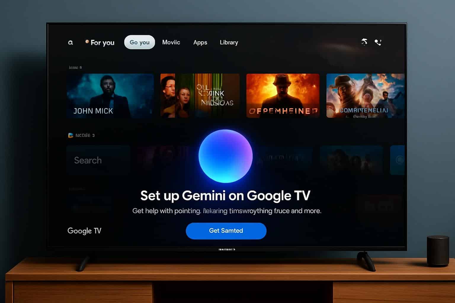Google Gemini app on Sony Bravia Google TV home screen
