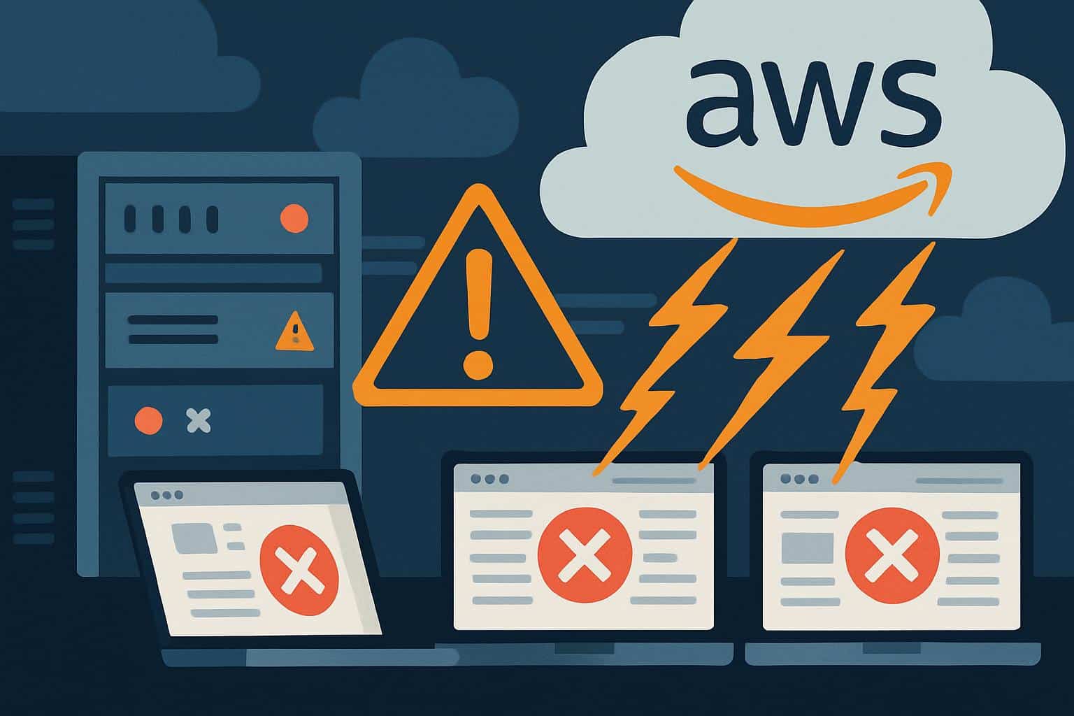 AWS outage recovery disrupts websites, causing downtime across online services