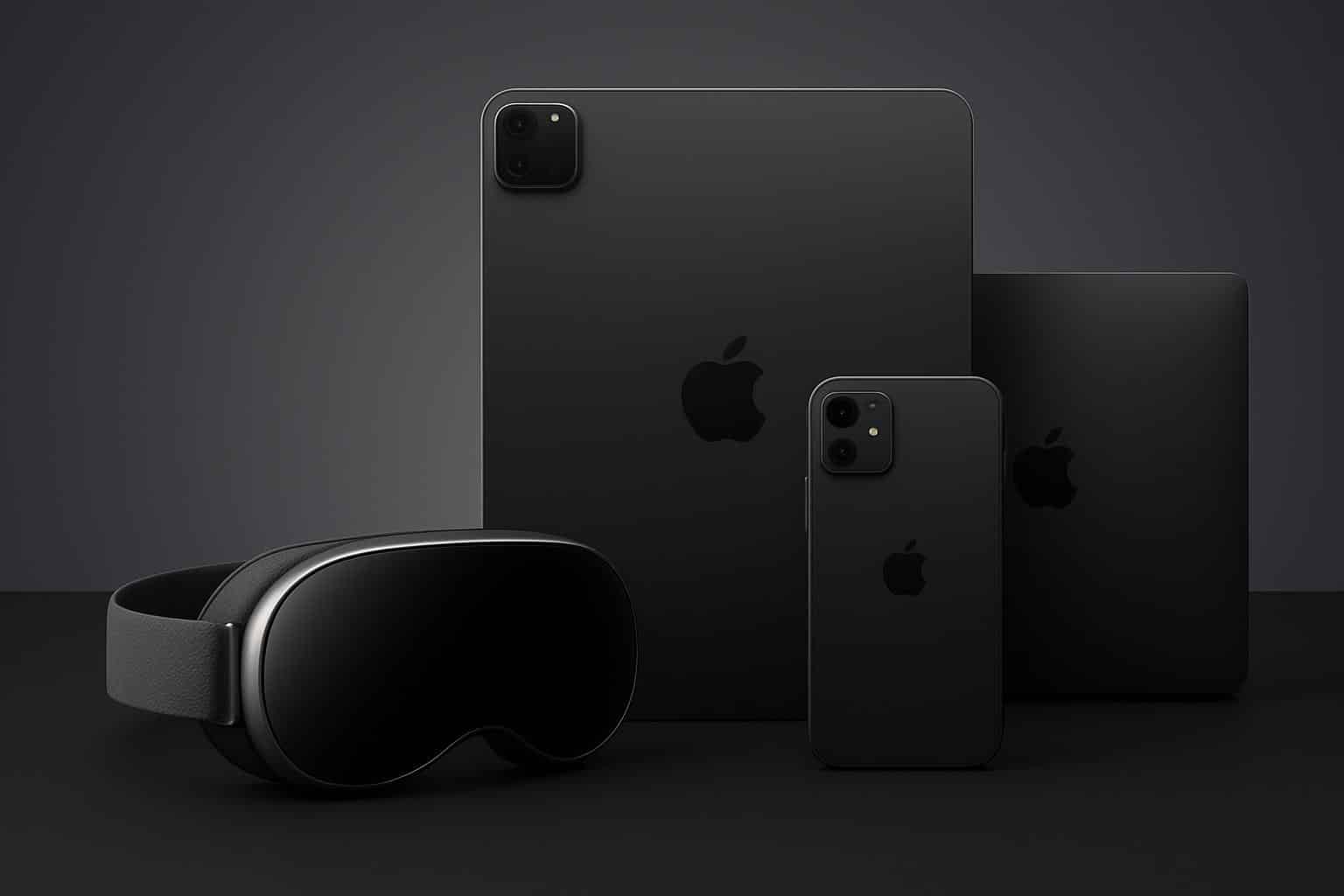 Apple unannounced products teaser with Apple logo and blurred upcoming devices