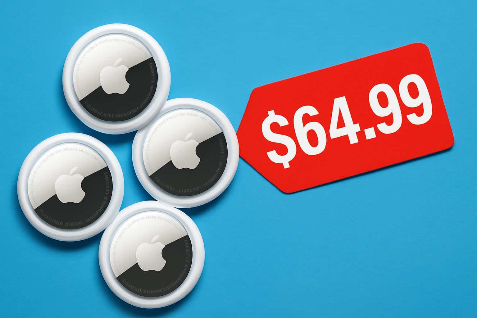 Apple AirTag 4-Pack sale price .99, save .01