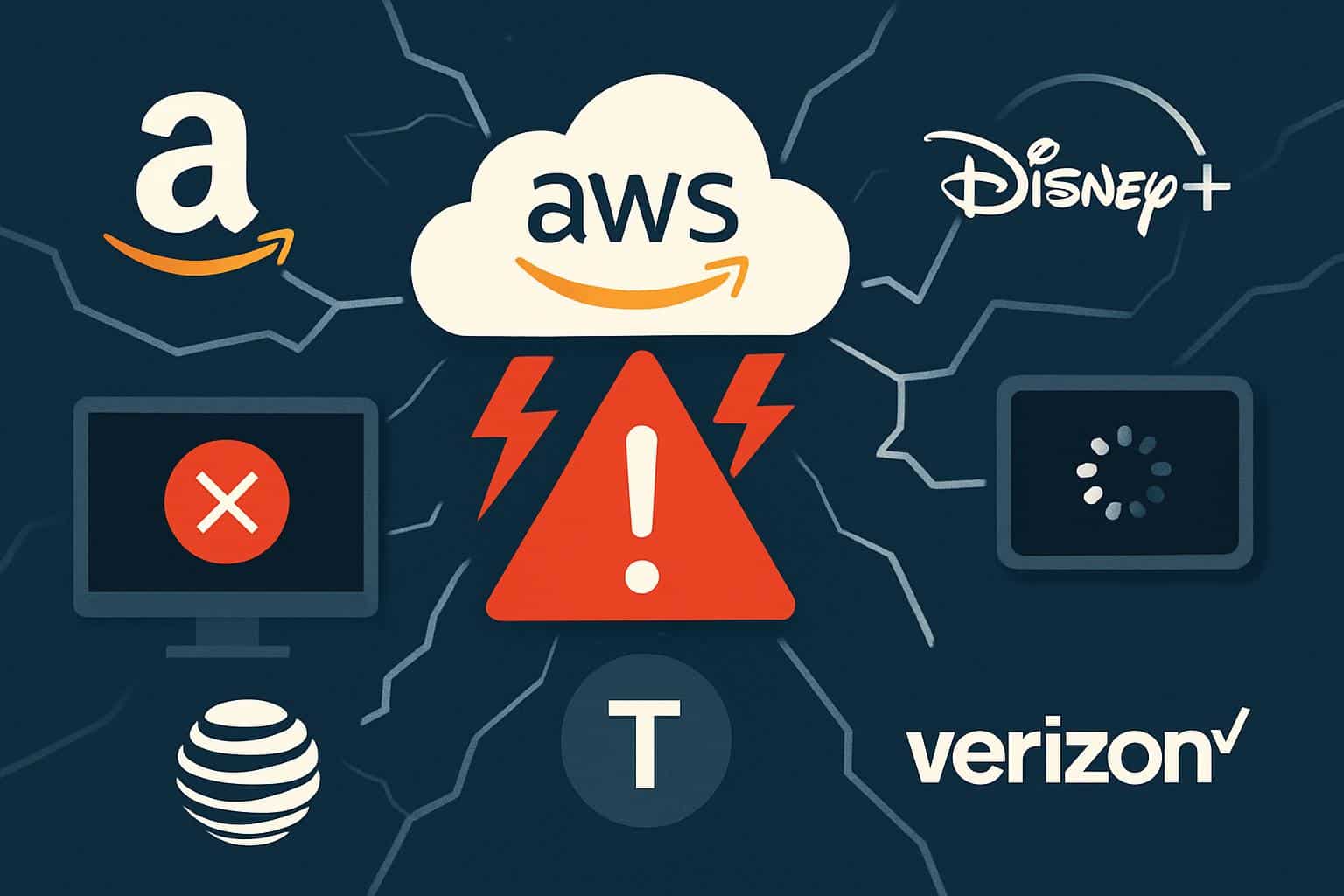 Widespread internet outages hit Amazon, AT&T, Disney+, T-Mobile, and Verizon