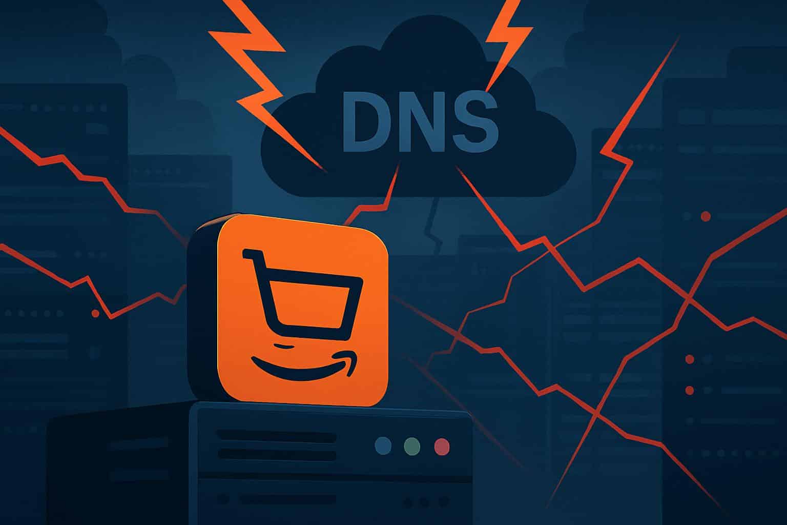 Amazon DNS outage disrupts internet services and major websites