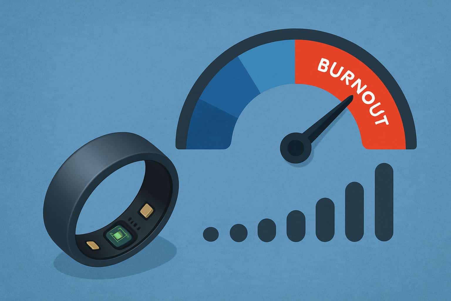 Oura Ring app chart of cumulative stress indicating early burnout risk.