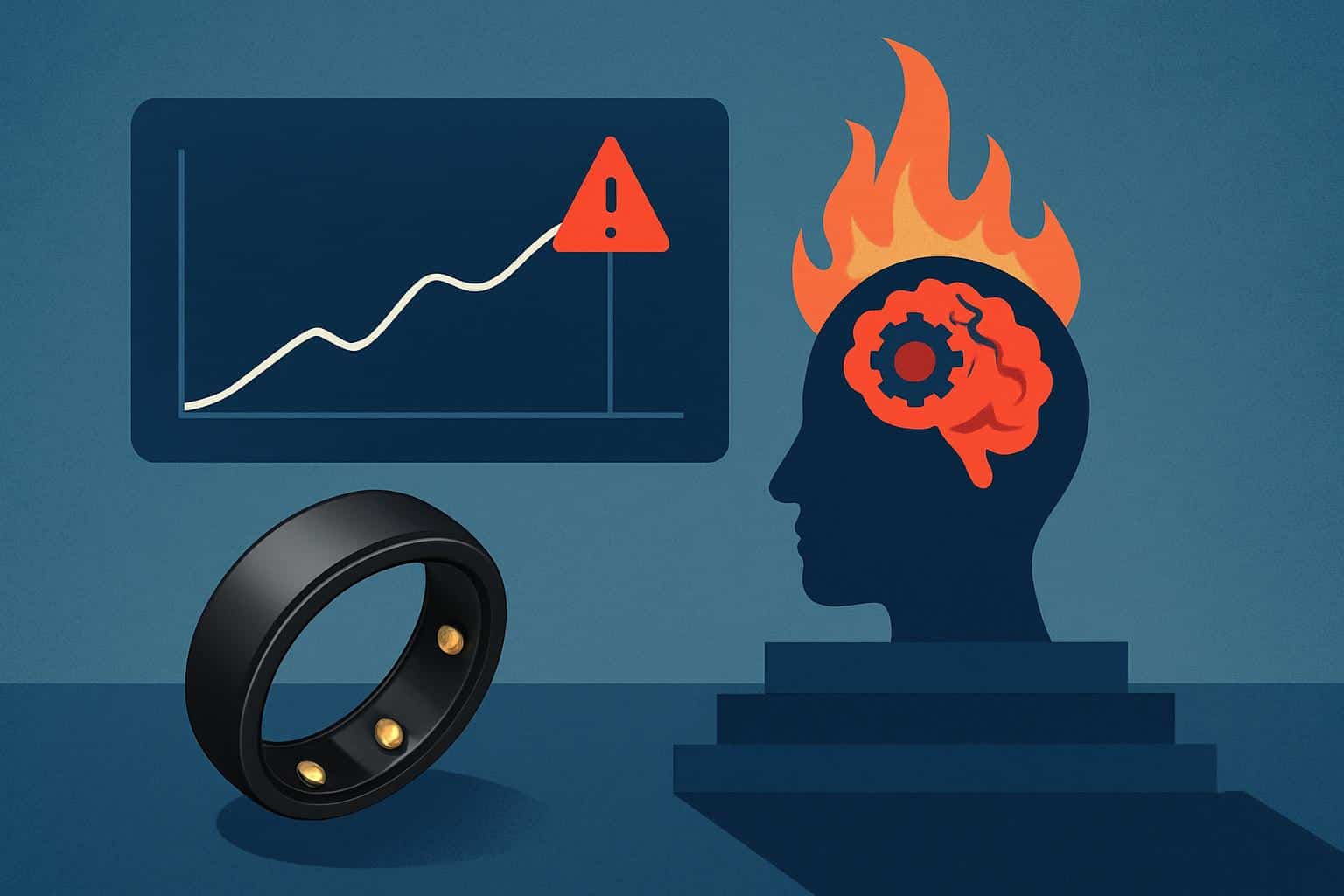 Oura Ring app shows cumulative stress score flagging early burnout risk