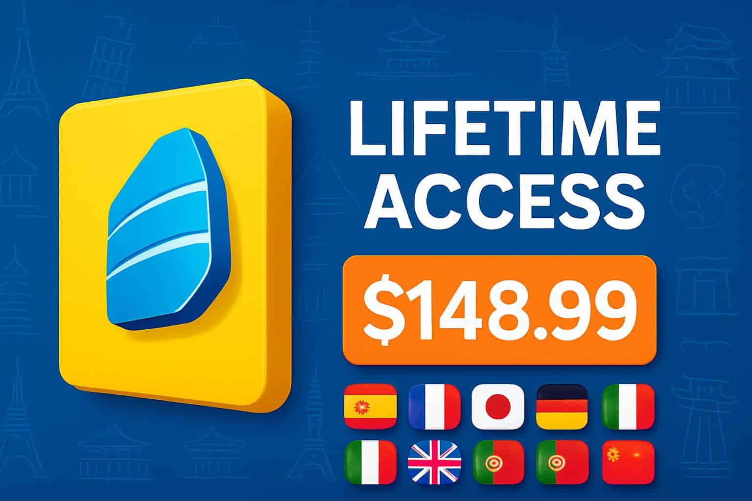 Rosetta Stone lifetime access discounted to $148.99 with promo code