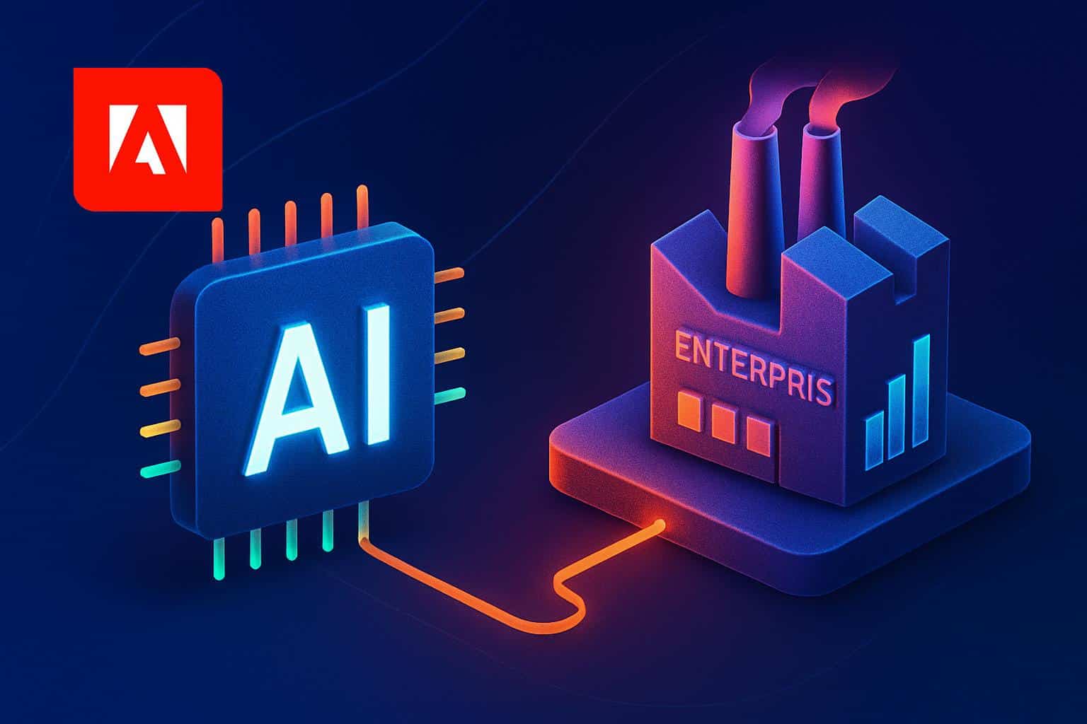 Adobe logo with AI Foundry branding for custom enterprise models
