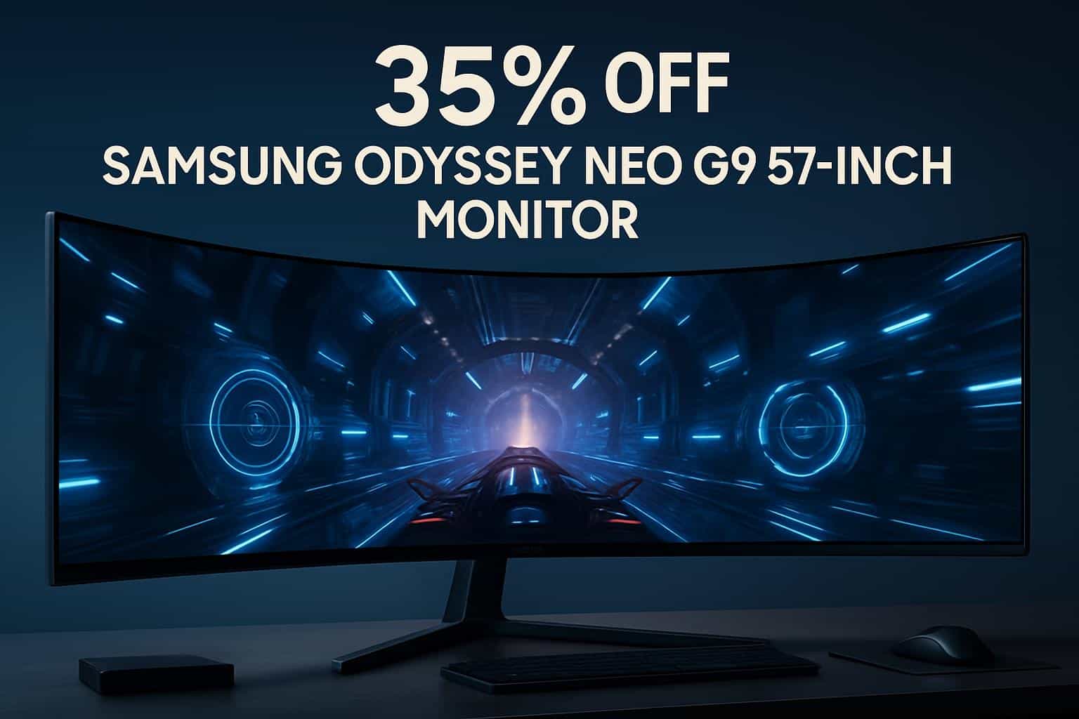 Samsung Odyssey Neo G9 57-inch ultrawide gaming monitor 35% off