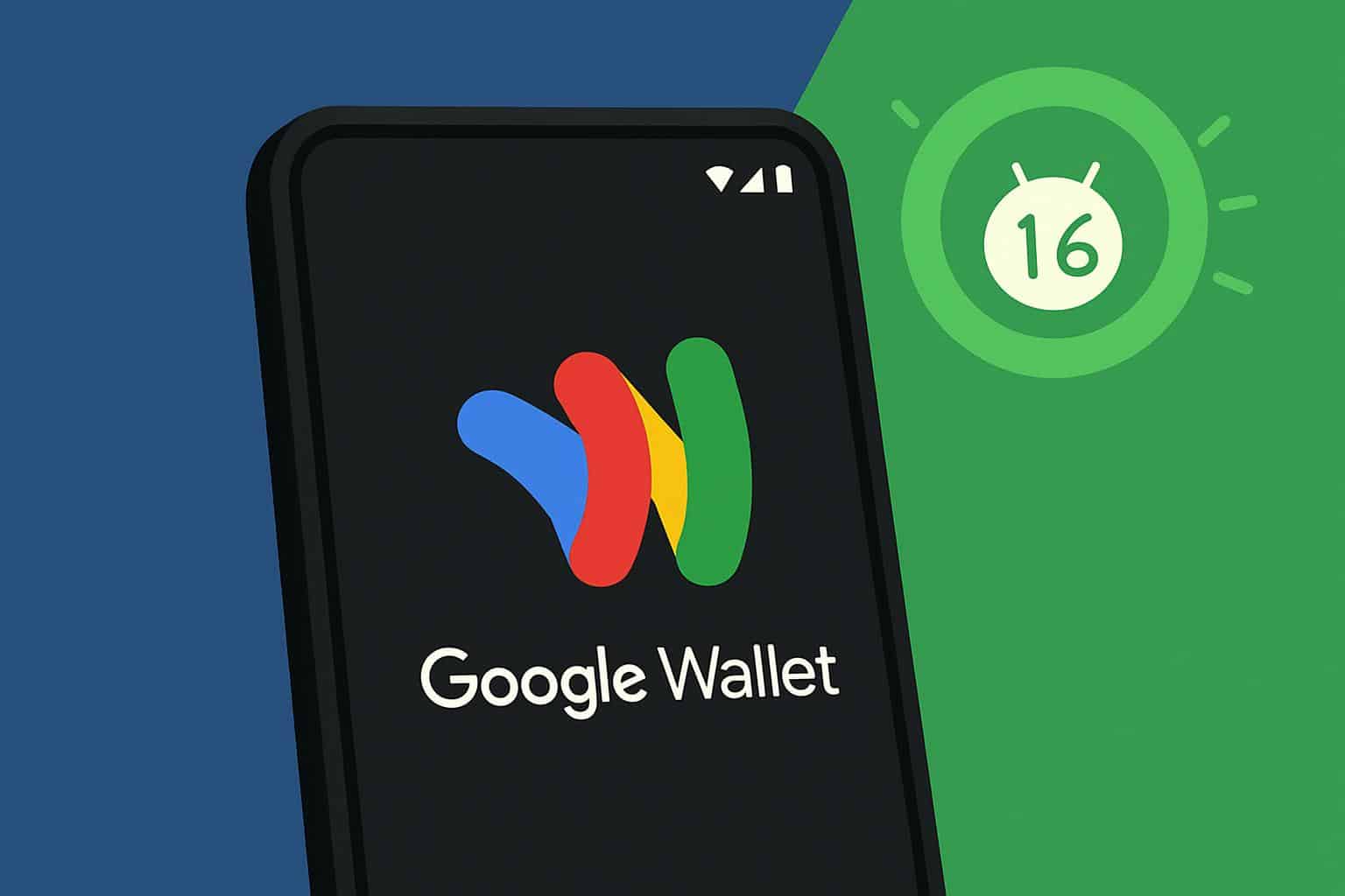 Google Wallet app with Android 16 Live Updates support on smartphone screen