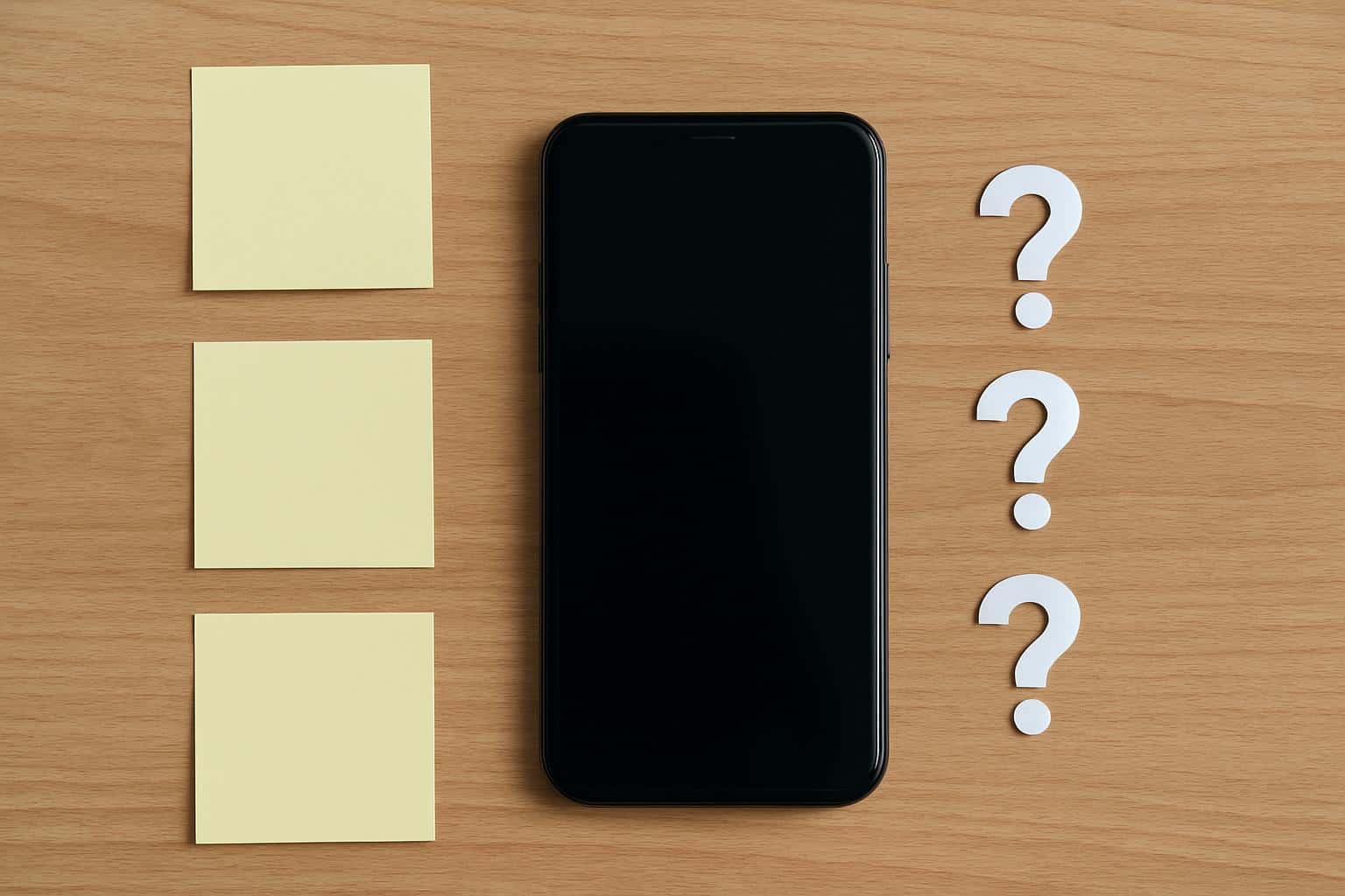 Smartphone comparison with a checklist of questions for buying a new phone