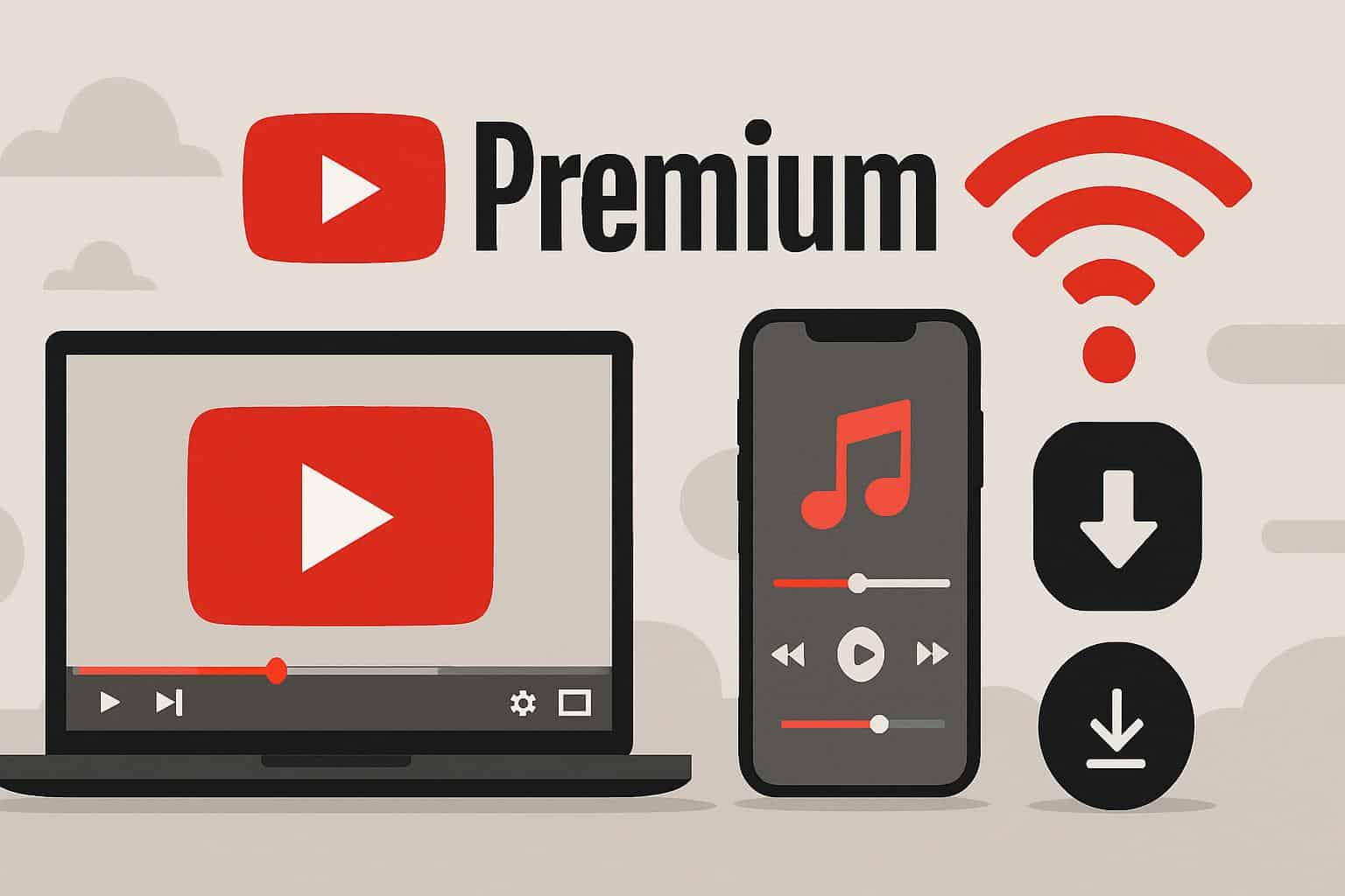 YouTube Premium benefits: ad-free playback, offline downloads, background play, Music