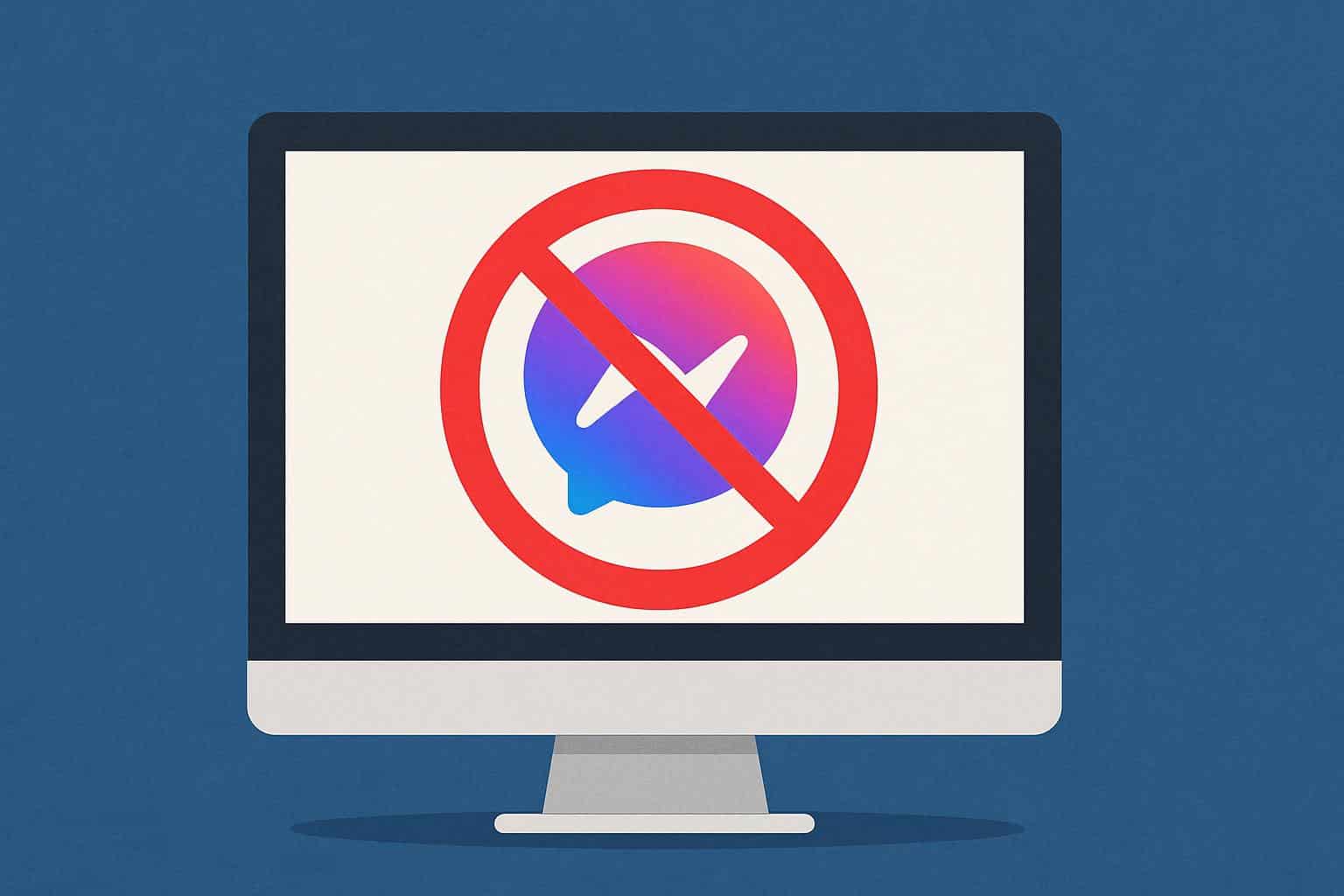 Messenger logo with Windows and Mac icons, desktop apps discontinued