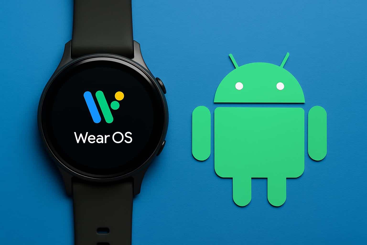 Wear OS update shown on smartwatch, highlighting Android notifications and tiles