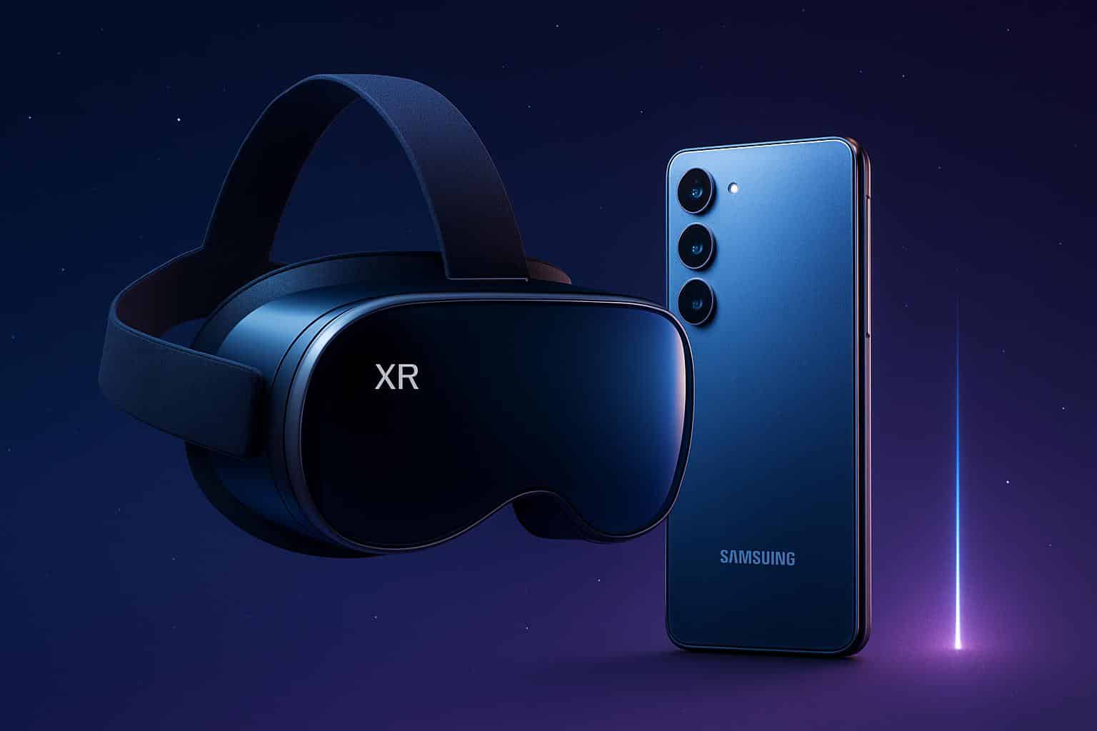 Samsung Galaxy XR launch live stream event teaser with Samsung logo