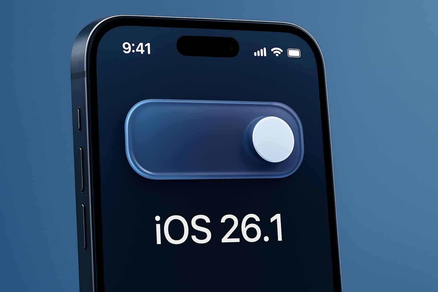 iOS 26.1 Tinted Liquid Glass toggle displayed in Settings on iPhone