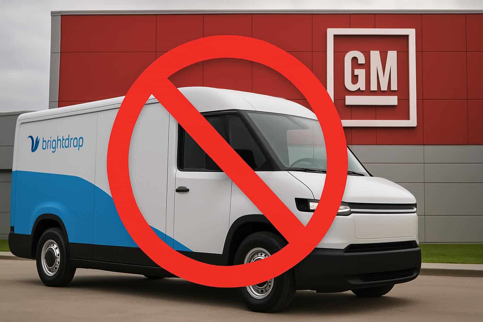 BrightDrop electric delivery van with GM logo as company scales back plans