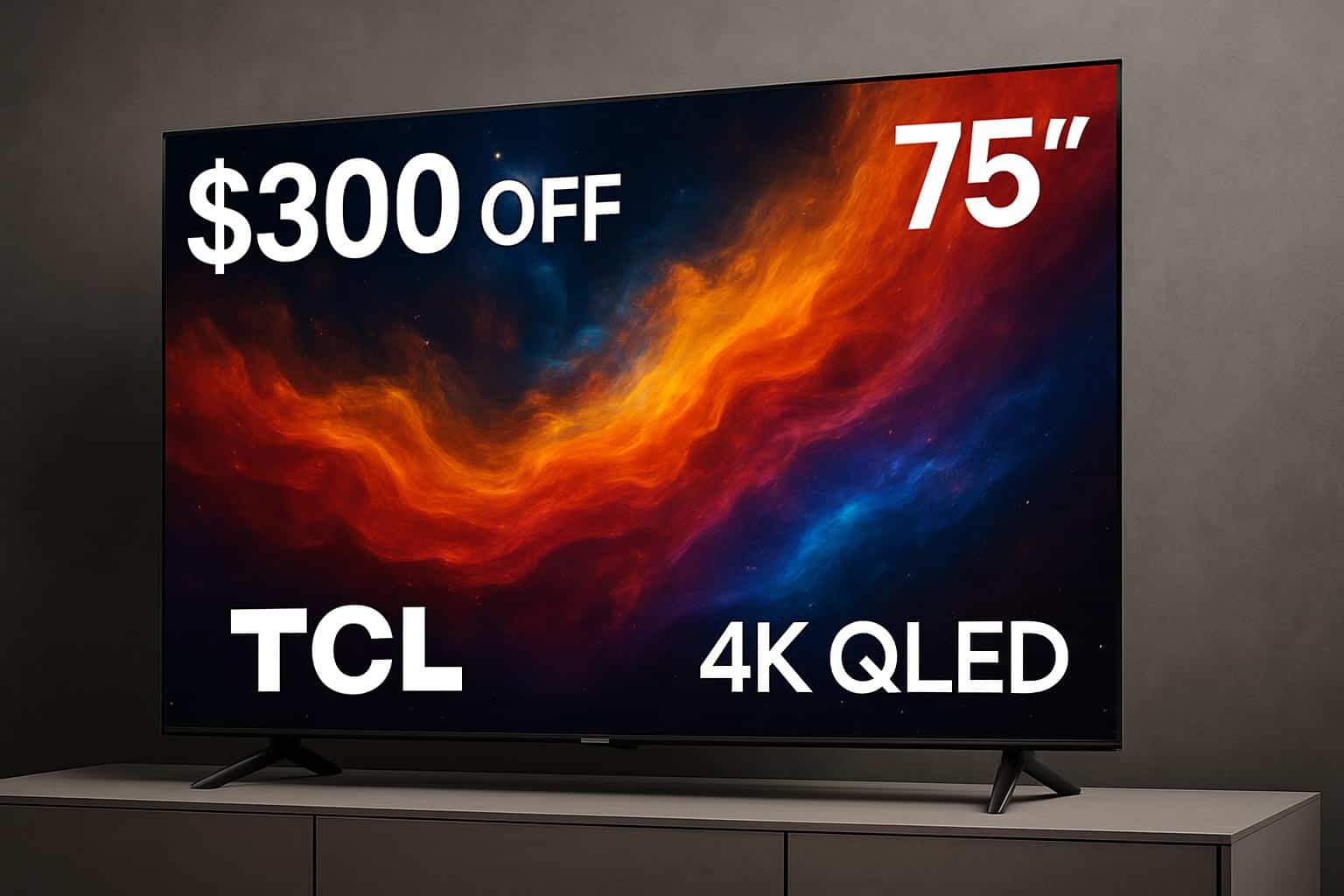 TCL 75-inch QM8K 4K TV now 0 off