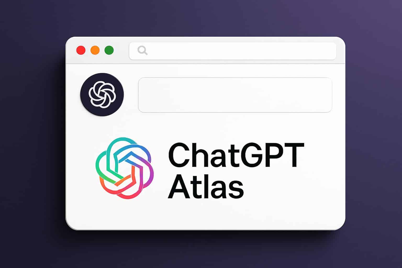 OpenAI ChatGPT Atlas AI-first web browser interface on a laptop screen