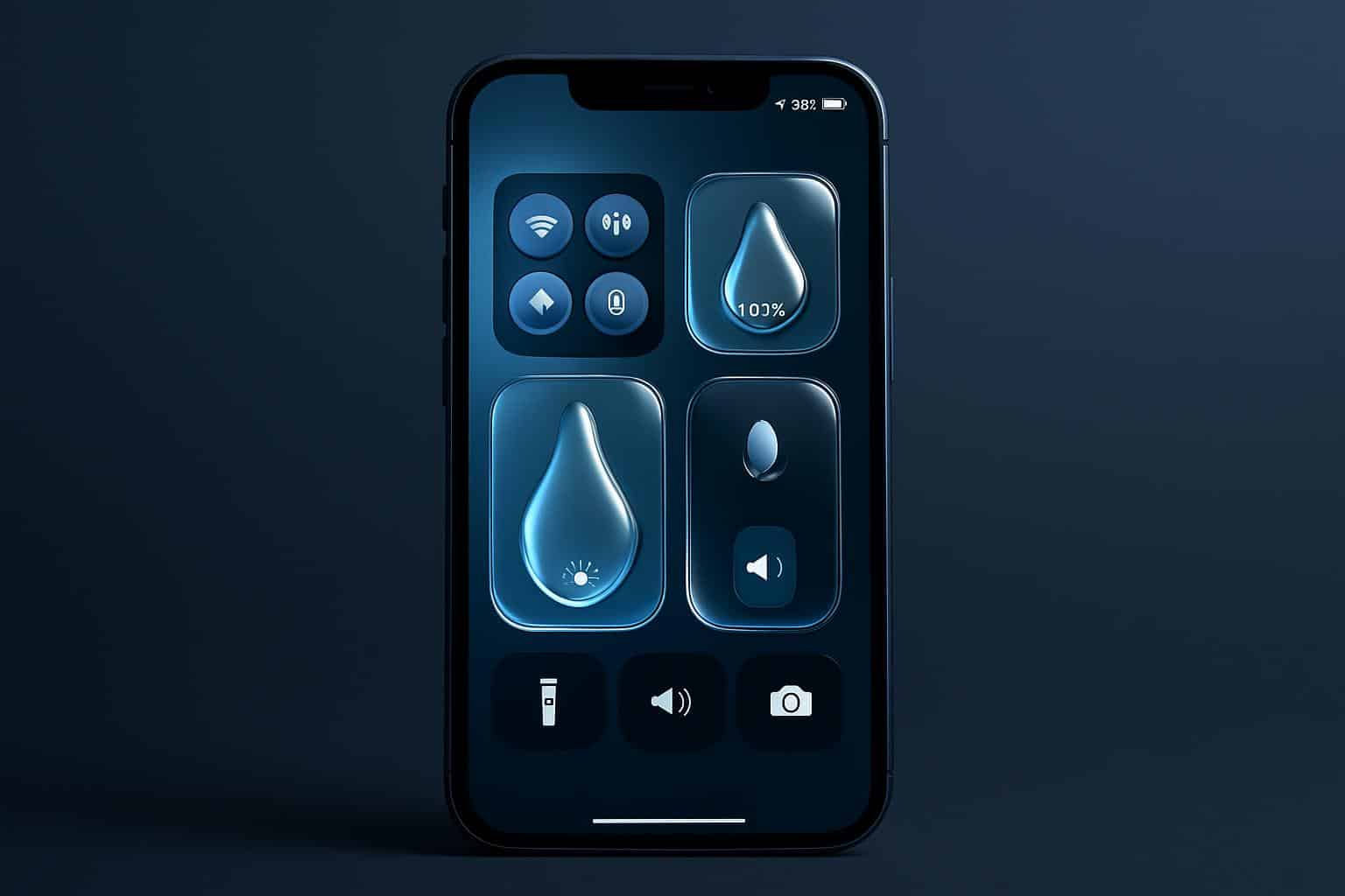 Apple iPhone showing iOS 26.1 Beta 4 Liquid Glass controls in Settings