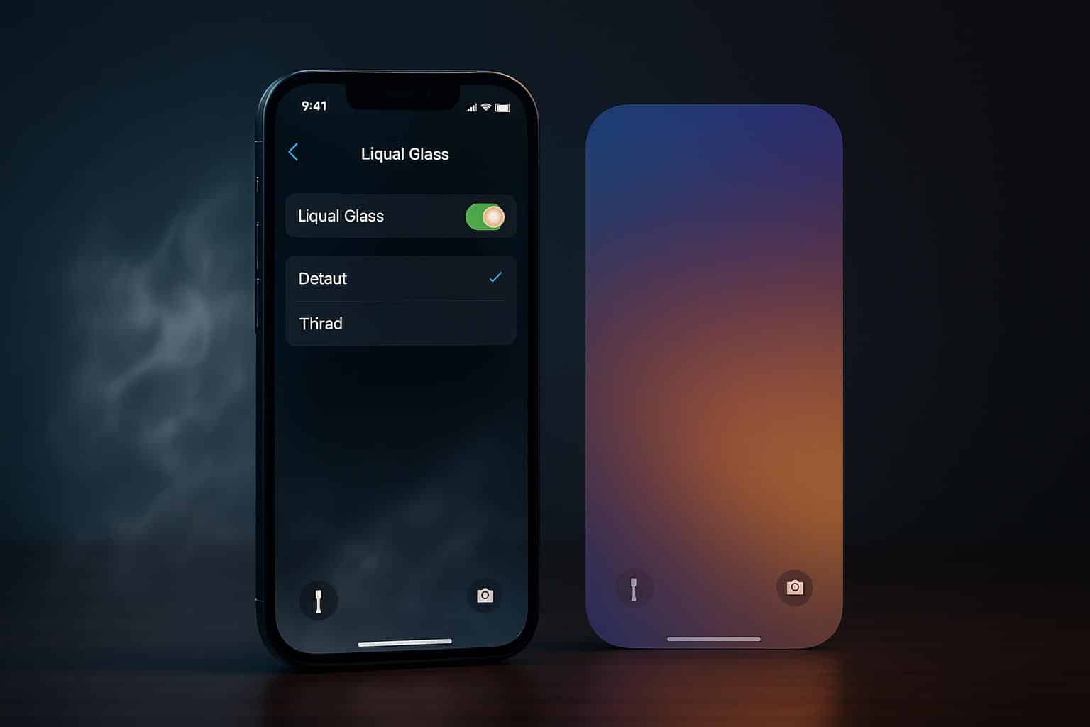 Apple iPhone showing iOS 26.1 Beta 4 Liquid Glass Controls