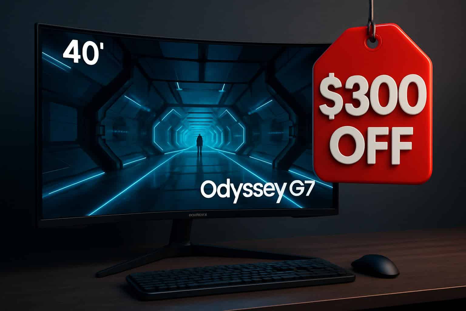 Samsung Odyssey G7 gaming monitor on sale, 0 off, now 9.99