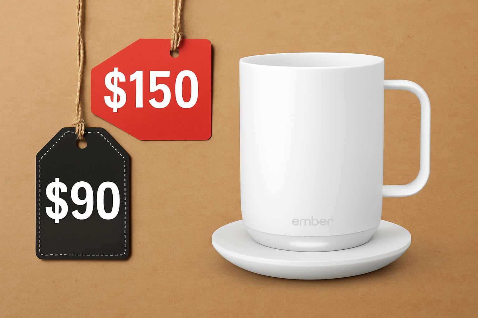 White Ember Mug 2 on sale at all-time low price, smart heated mug deal