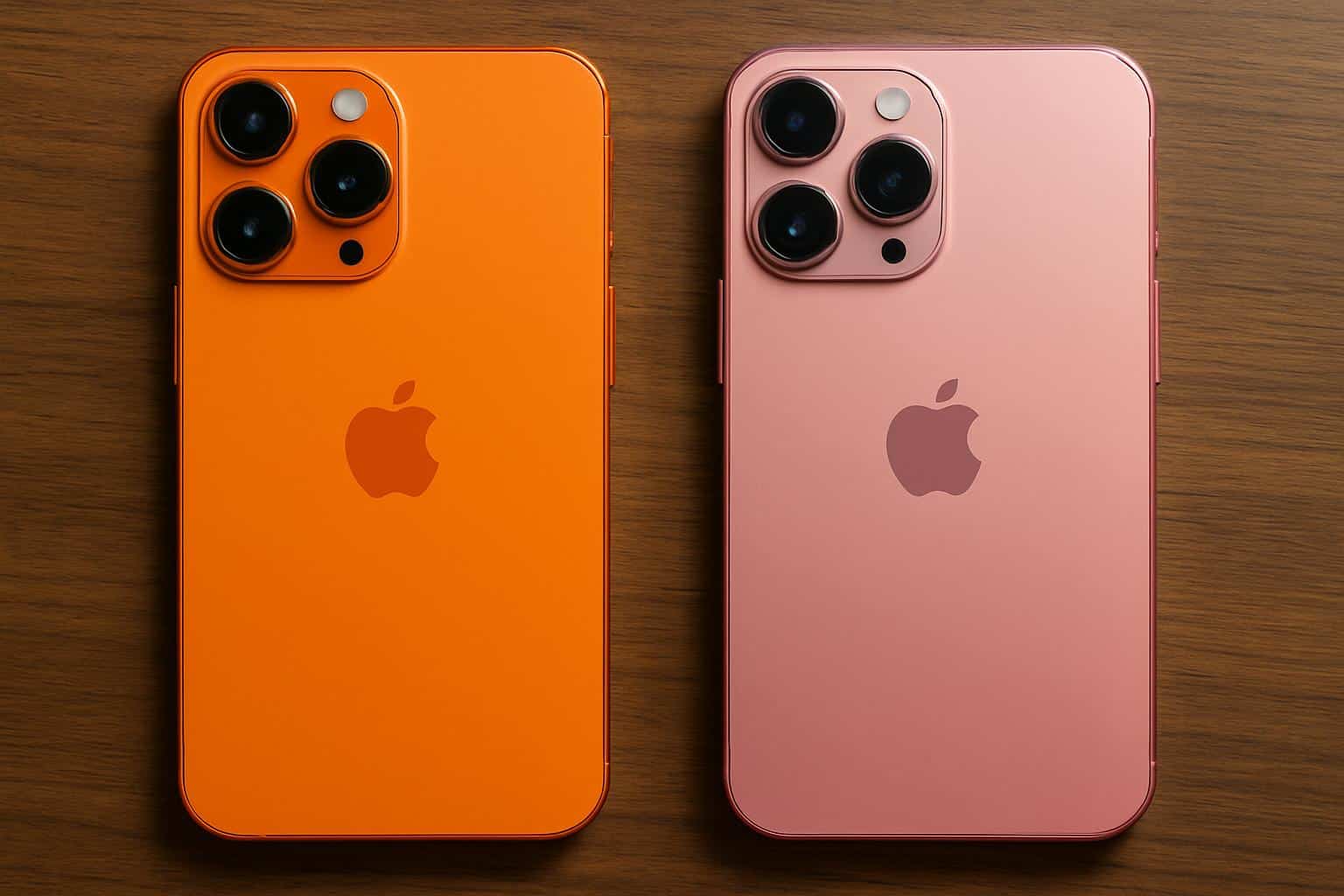Cosmic Orange iPhone 17 Pro showing color shift to pink
