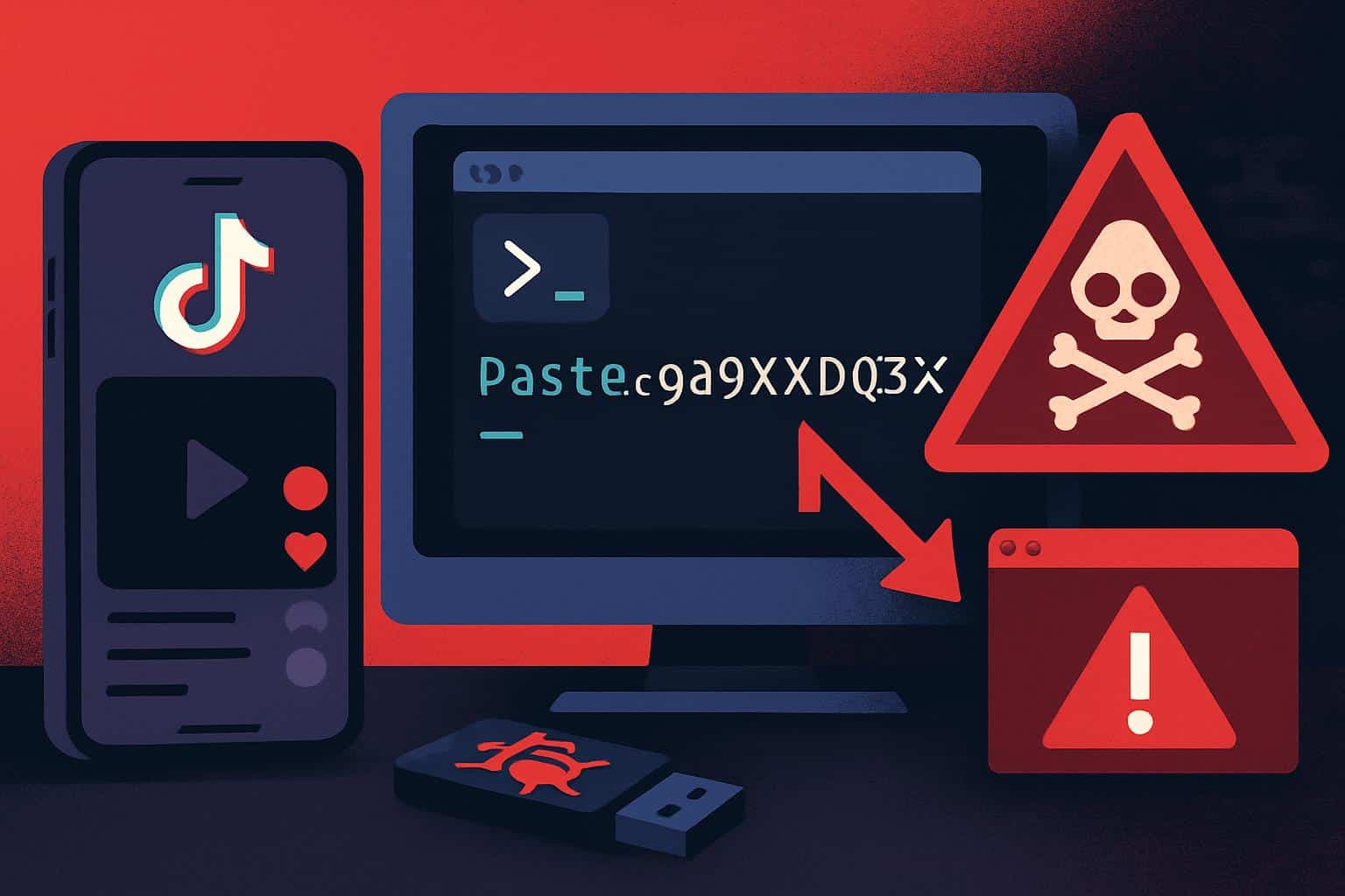 TikTok copy-paste code tips scam delivering malware to users' devices
