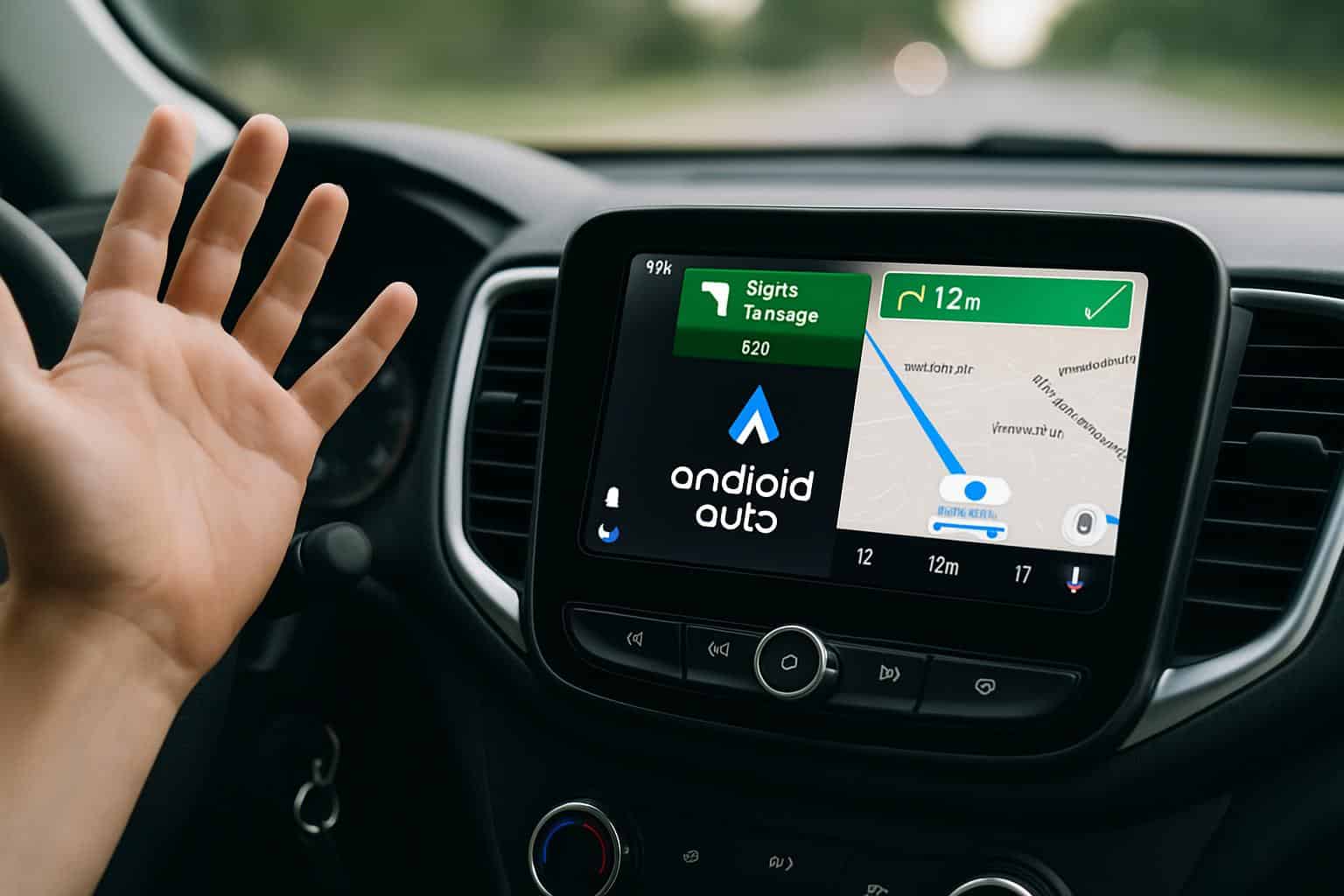 Google Maps change shown on Android Auto dashboard display