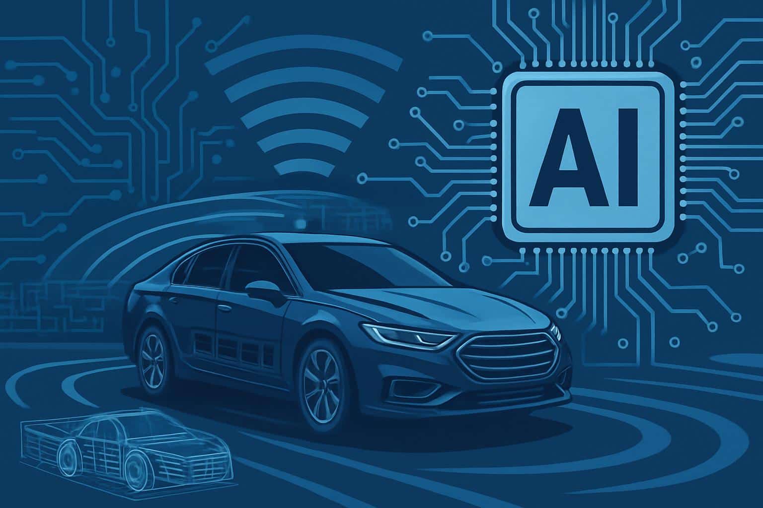 General Motors autonomous car concept with AI sensors and software-defined architecture