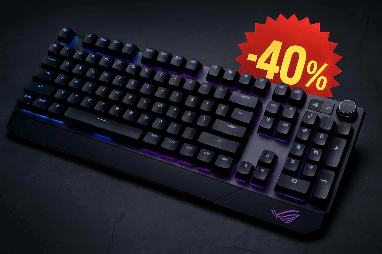 Asus ROG Strix Scope II gaming keyboard over 40% off deal