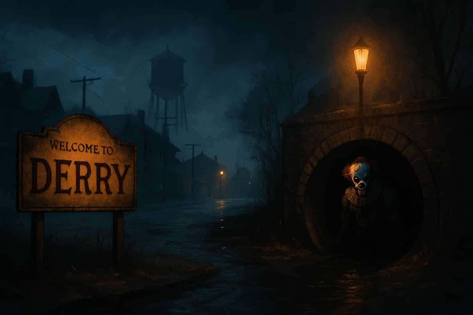 Red balloon by a sewer in Derry, Maine as fear returns in IT: Welcome to Derry review