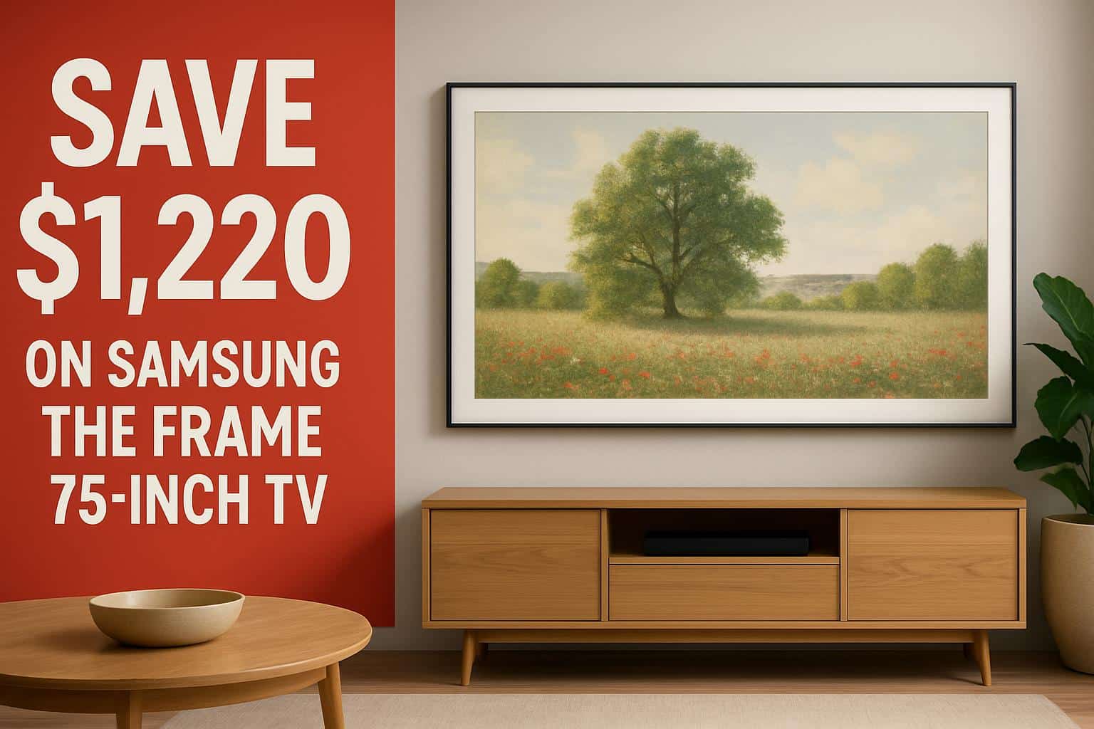 Save ,220 on Samsung The Frame 75-inch 4K TV deal