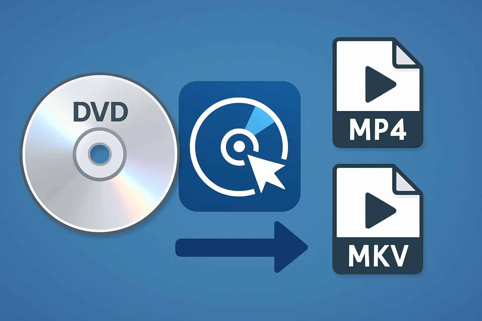 DVD ripping software converting a disc to lossless MP4 or MKV