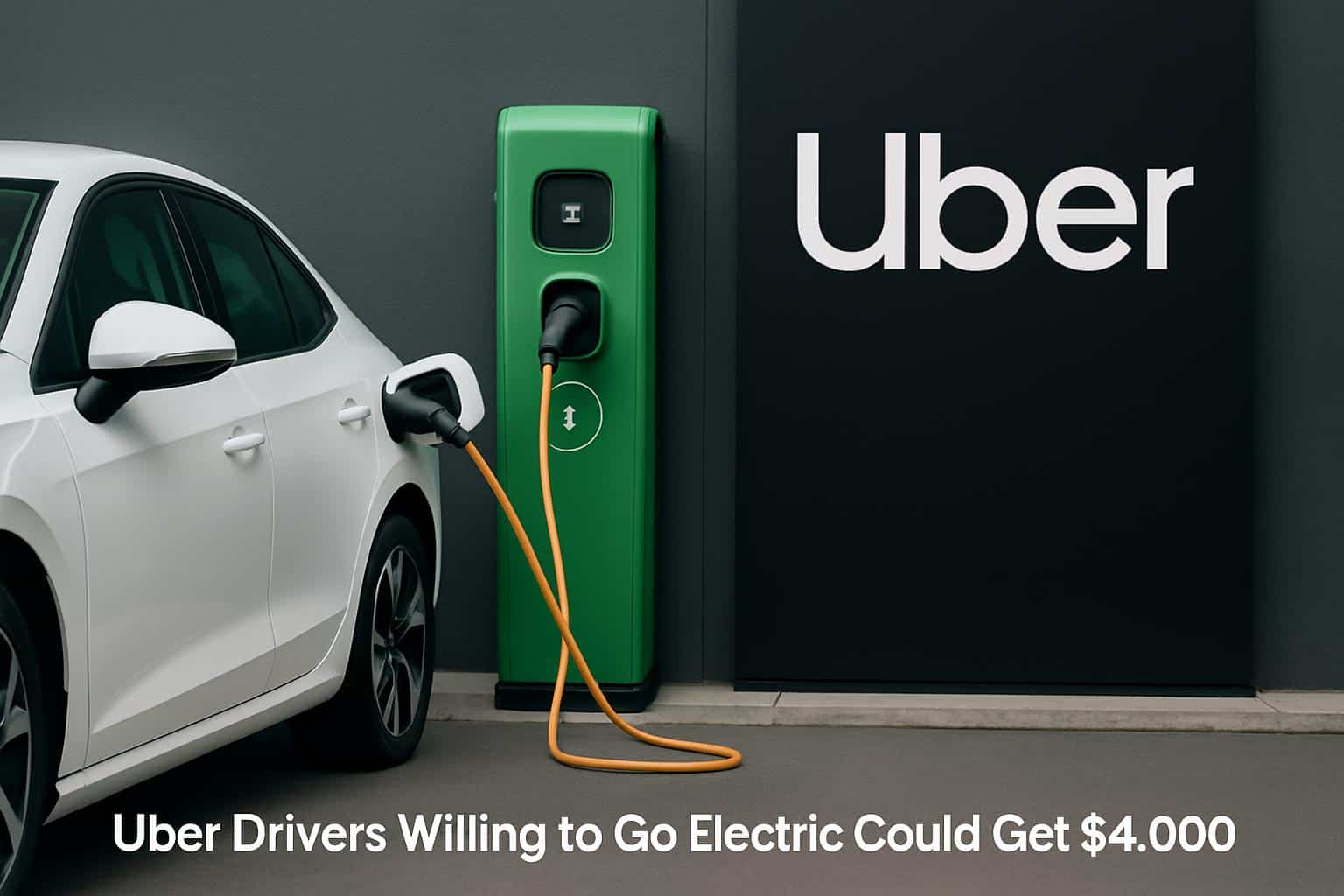 Uber EV at charging station highlights ,000 incentive for drivers