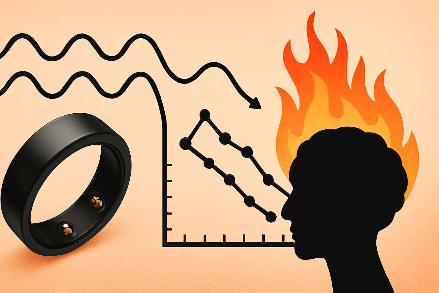 Oura Ring app dashboard visualizes cumulative stress to understand burnout