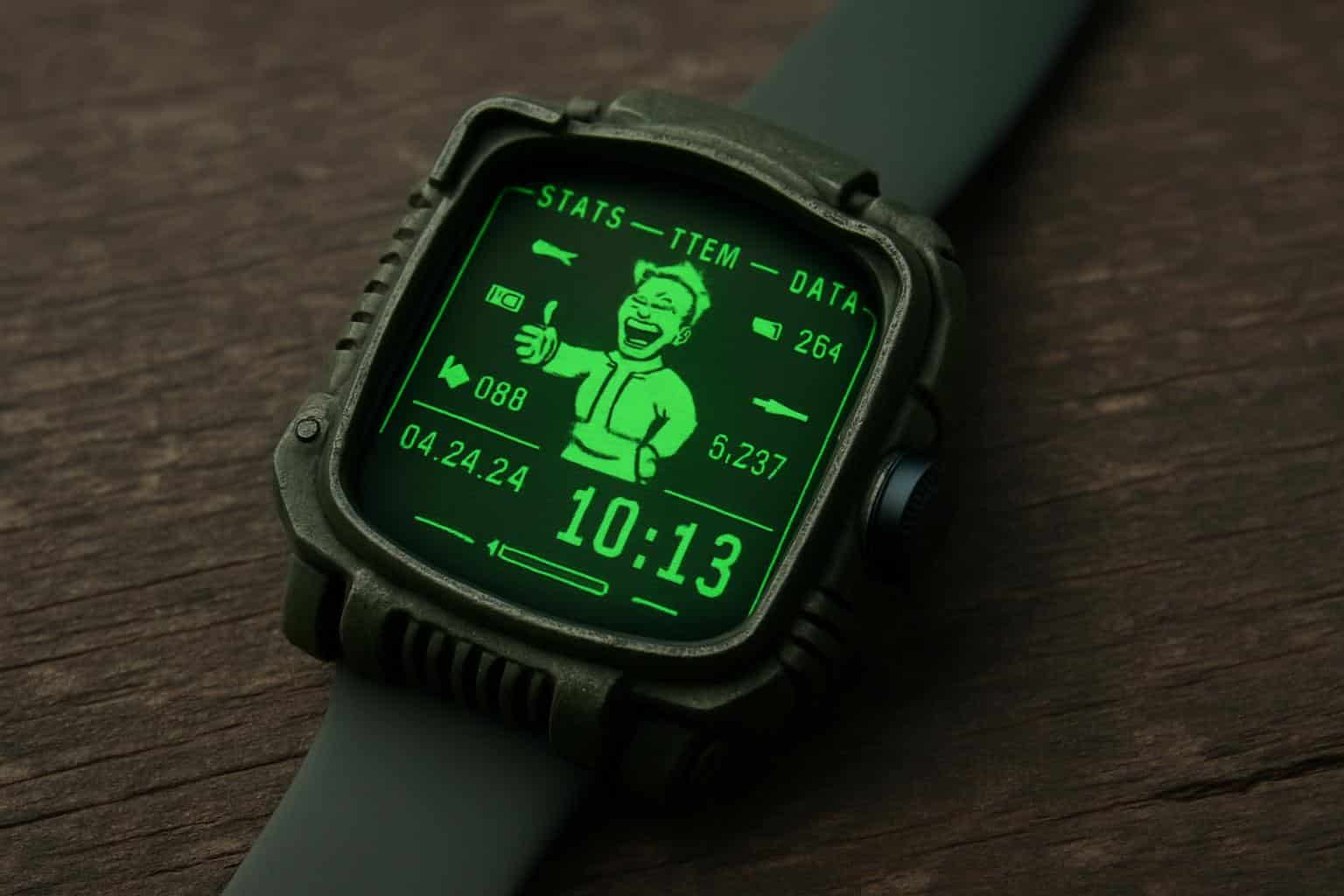 Fan-made Fallout watch face on Google Pixel Watch 4