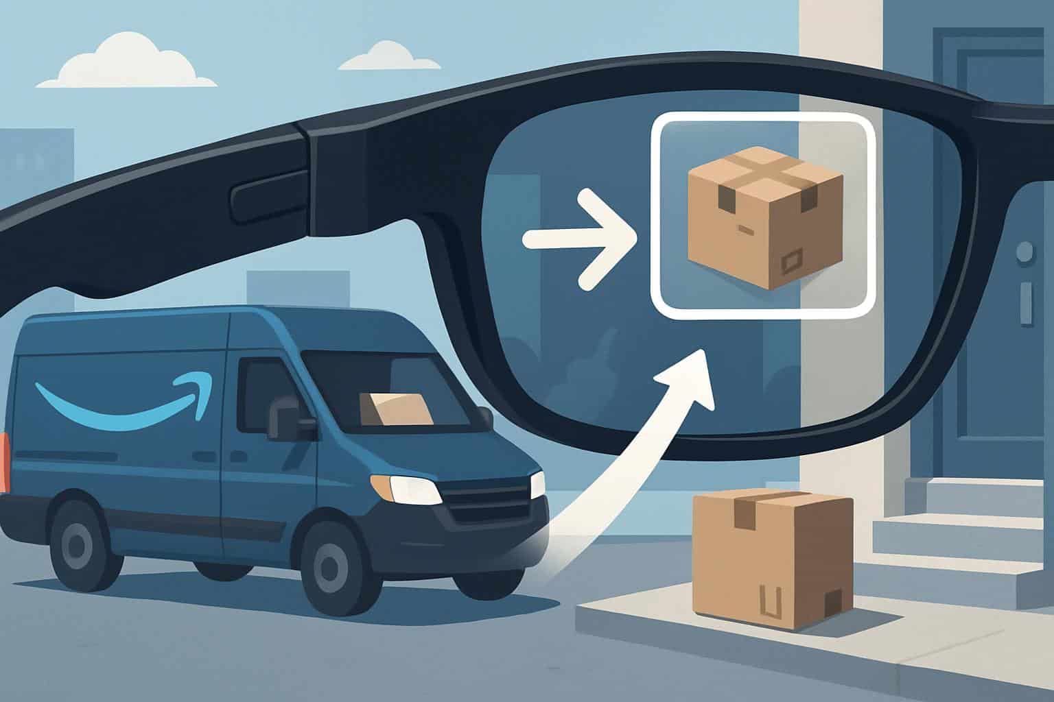 Amazon AI smart glasses for delivery drivers with AR navigation and package tracking