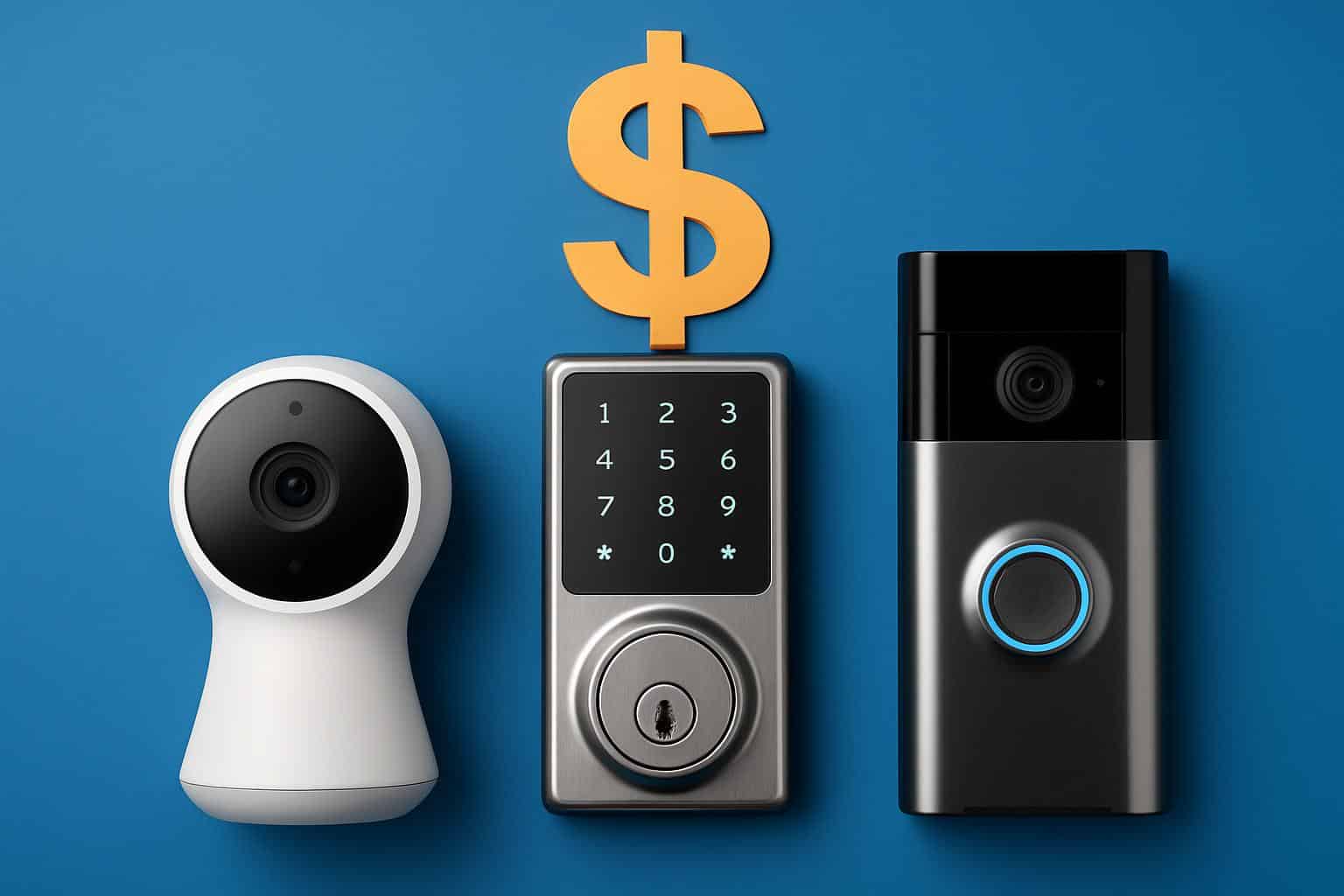Smart security cameras, smart locks and video doorbells on sale