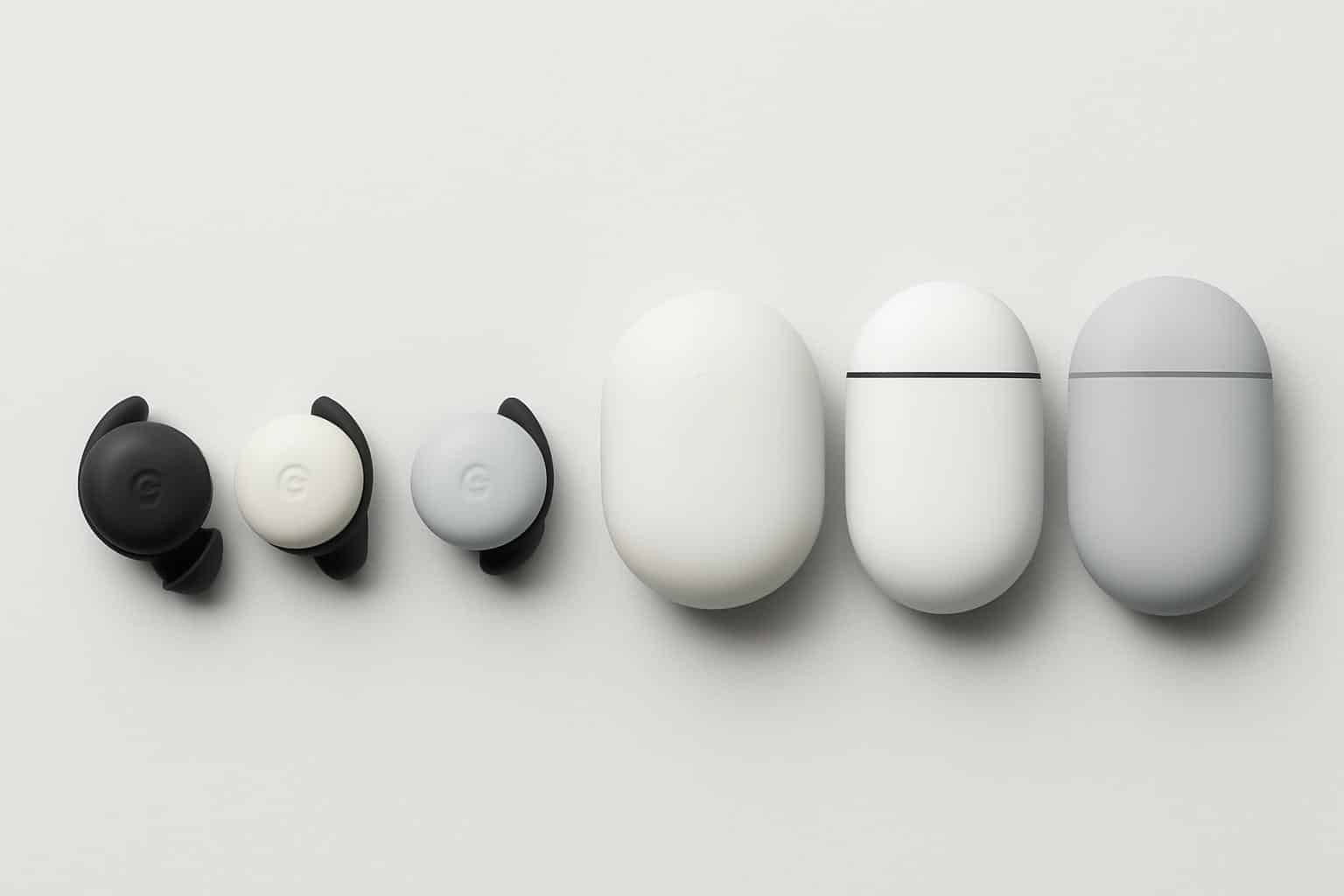 Pixel Buds and replacement cases sold individually on the Google Store