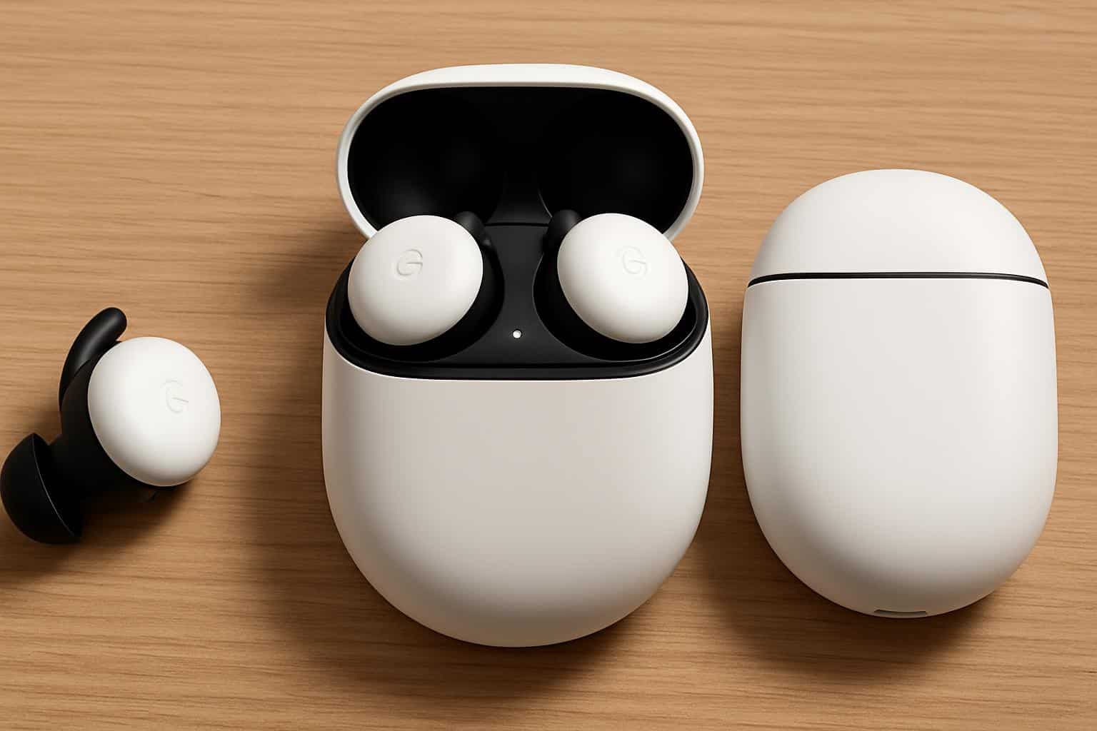 Pixel Buds and replacement cases sold individually on the Google Store