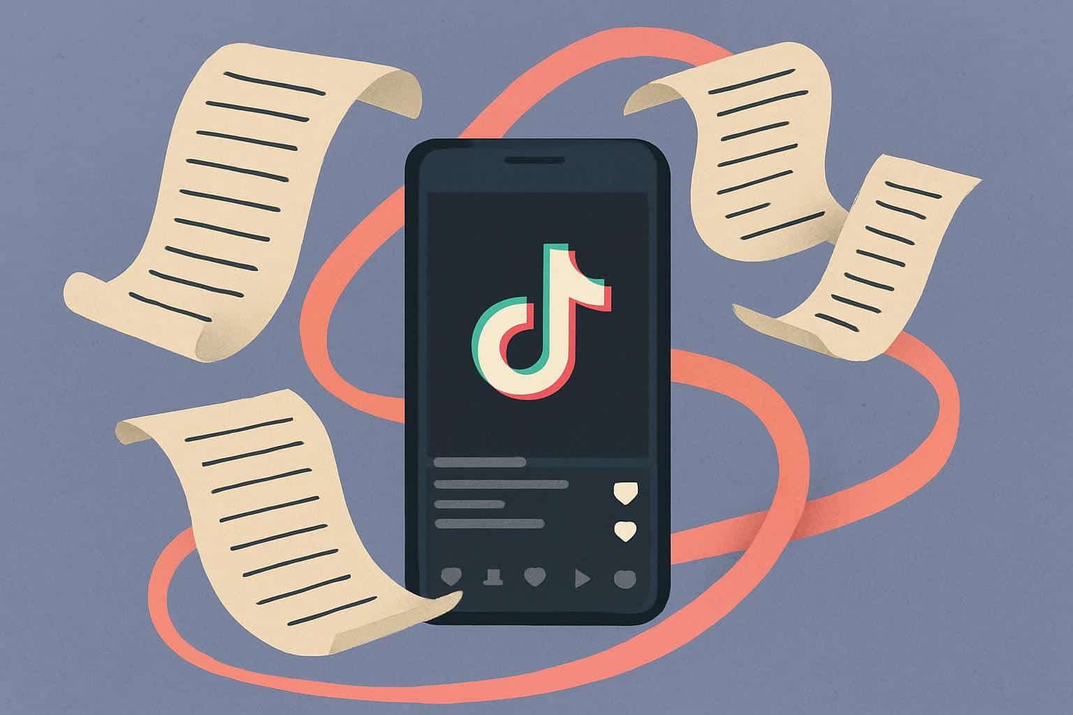 TikTok feed showing viral nonsense lists trend on smartphone screen