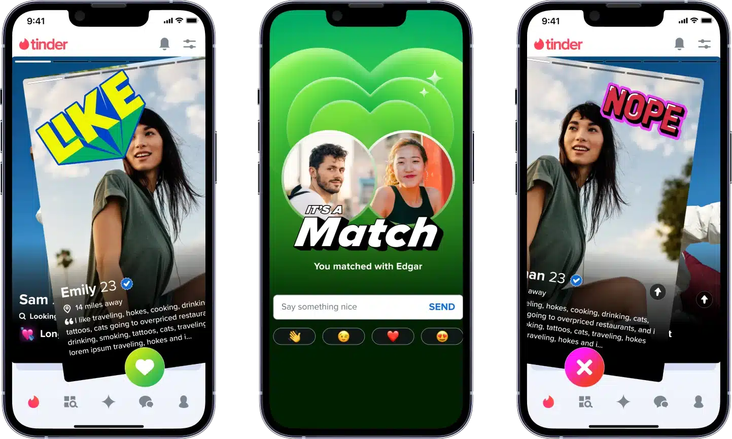 Tinder Face Check feature illustration highlighting user verification and security requirements