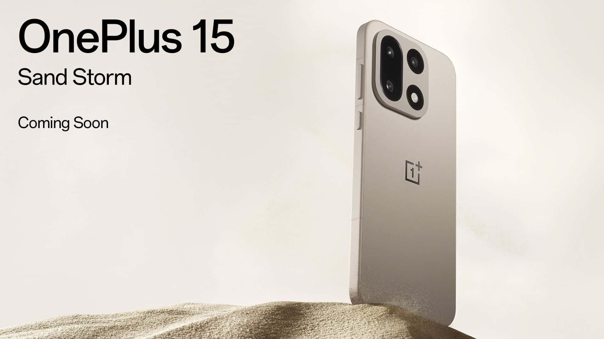 OnePlus 15 smartphone showcasing its advanced display features and sleek front screen design