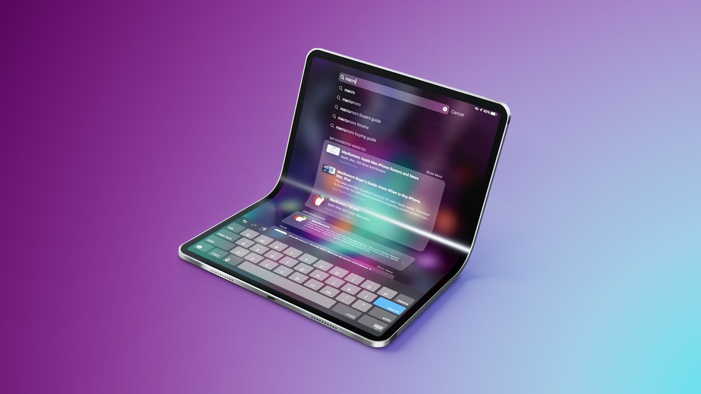 Apple foldable iPad concept with hinge design challenges and screen durability concerns