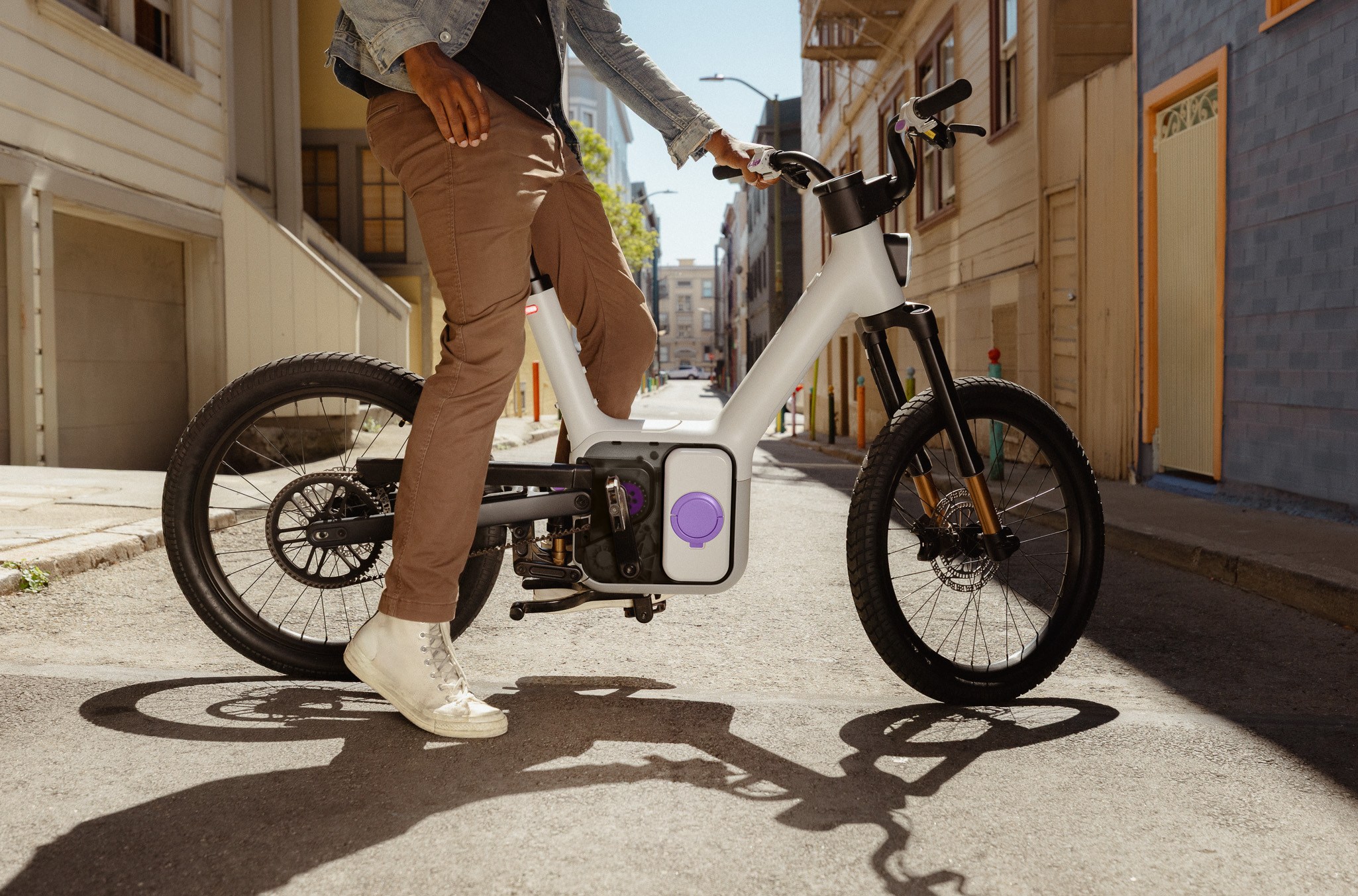 Electric scooter with custom-built dashboard and components representing micromobility innovation